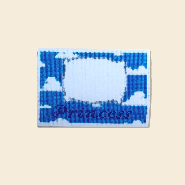 Pillow Princess Cross-Stitch Sticker