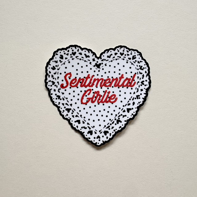 Sentimental Girlie Doily Sticker