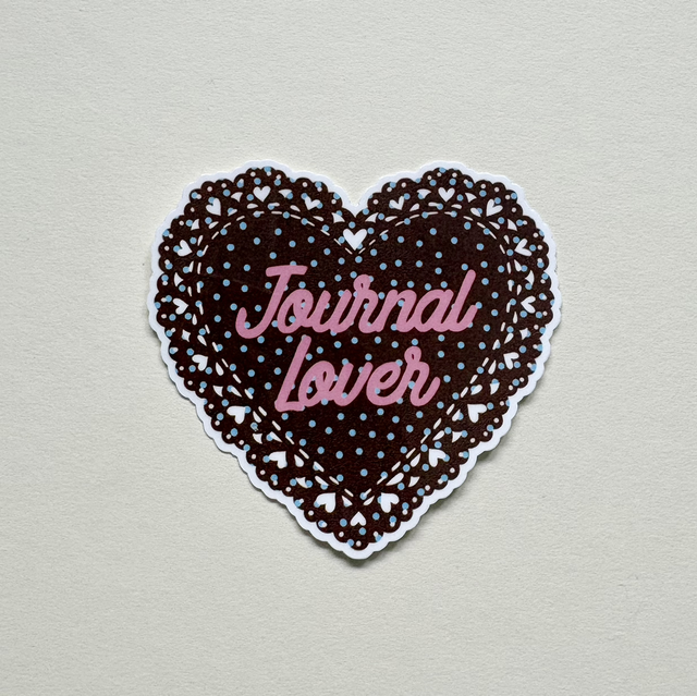 Journal Lover Doily Sticker