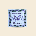 Lavender Lesbian Cross-Stitch Sticker