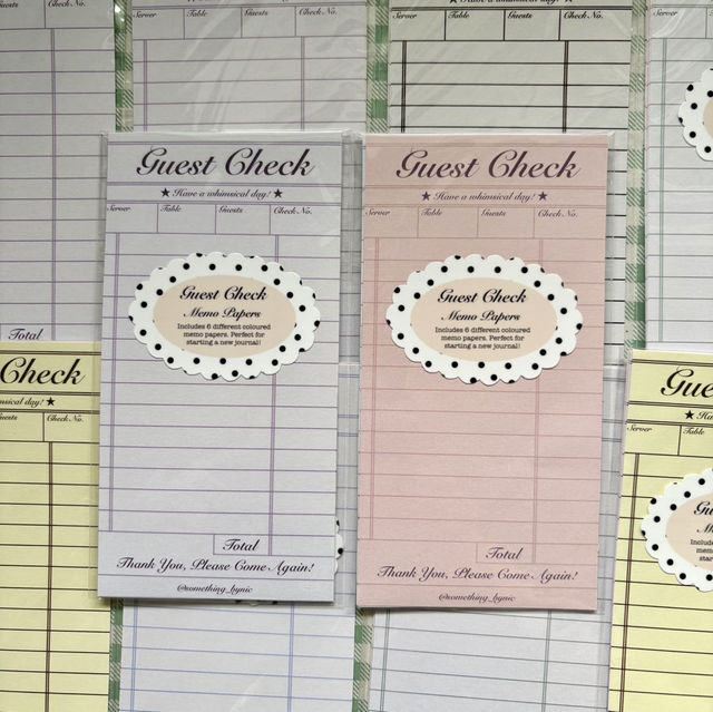 Guest Check Check-In Memo Pack