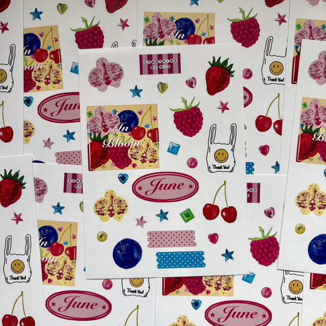 June Mail Club Sticker Sheet