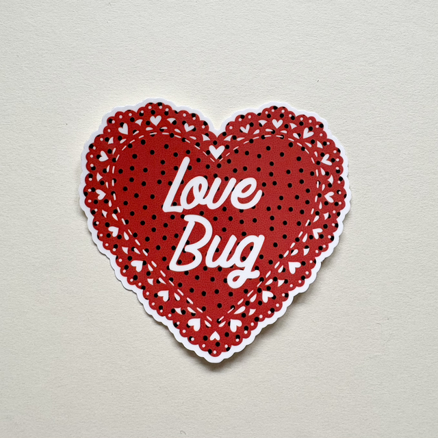 Love Bug Doily Sticker