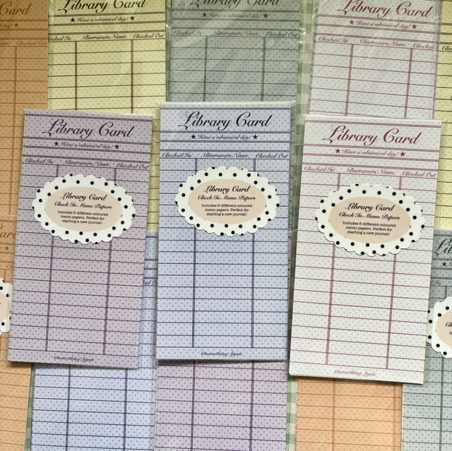Library Card Check-In Memo Pack